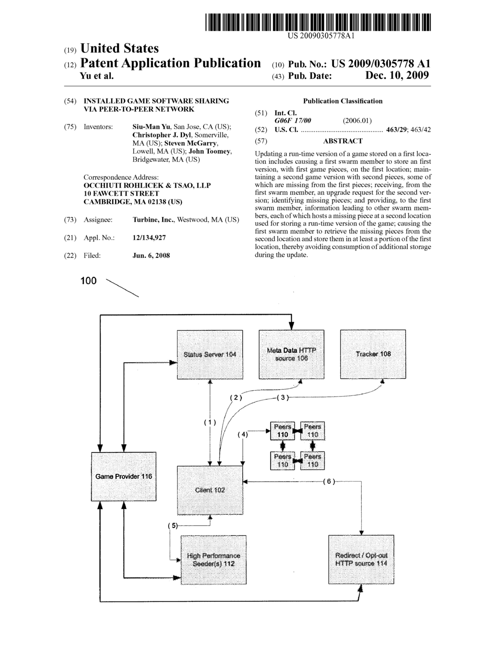 INSTALLED GAME SOFTWARE SHARING VIA PEER-TO-PEER NETWORK - diagram, schematic, and image 01