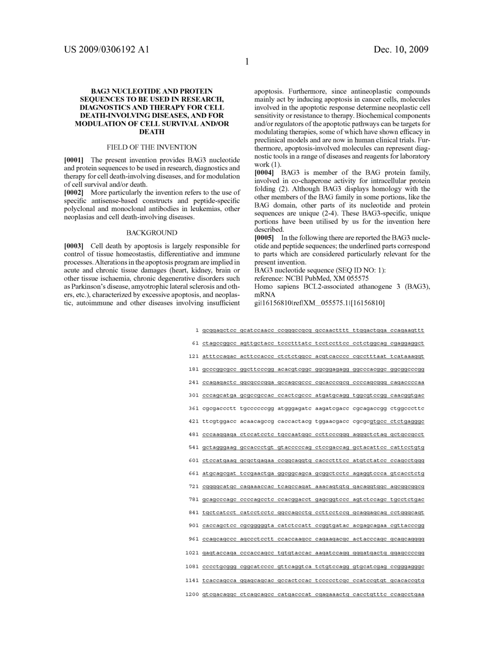 BAG3 nucleotide and protein sequences to be used in research, diagnostics and therapy for cell death-involving diseases, and for modulation of cell survival and/or death - diagram, schematic, and image 15