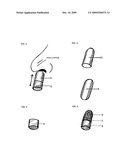 Disposable nose pack for nosebleeds diagram and image