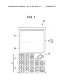 GRAPHING CALCULATOR HAVING TOUCHSCREEN DISPLAY UNIT diagram and image