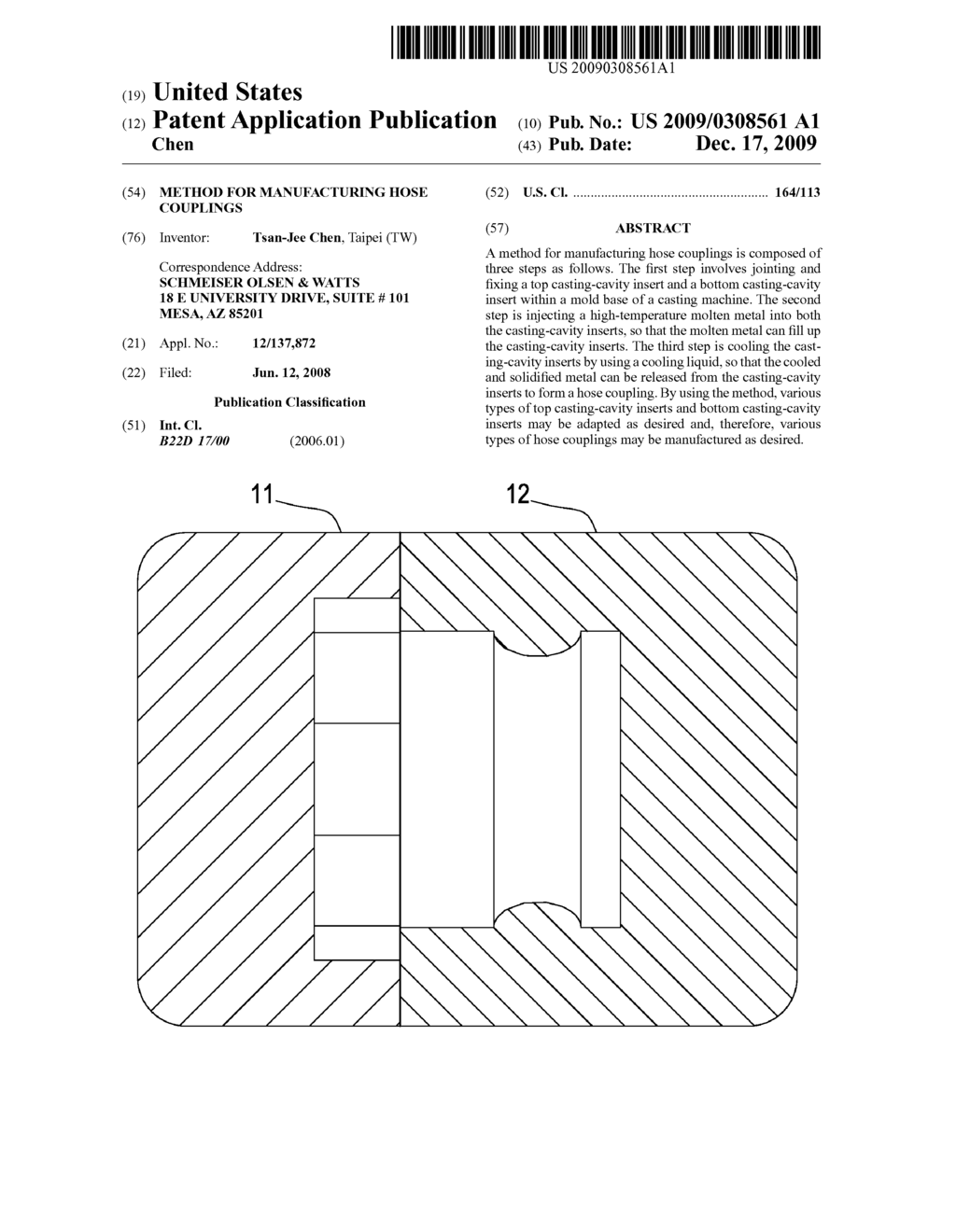 METHOD FOR MANUFACTURING HOSE COUPLINGS - diagram, schematic, and image 01