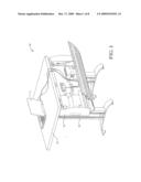 WORKSTATION MODESTY PANEL WITH LAPTOP STORAGE AND DOCKING diagram and image