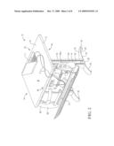 WORKSTATION MODESTY PANEL WITH LAPTOP STORAGE AND DOCKING diagram and image