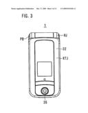 FOLDING ELECTRONIC DEVICE AND DEVICE FOR REDUCING UNDESIRED PLAY IN HINGE DEVICE diagram and image