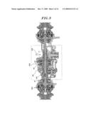 Compact transmission preventing a vehicle from moving backward on a slope diagram and image