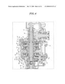 Compact transmission preventing a vehicle from moving backward on a slope diagram and image