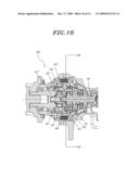 Compact transmission preventing a vehicle from moving backward on a slope diagram and image