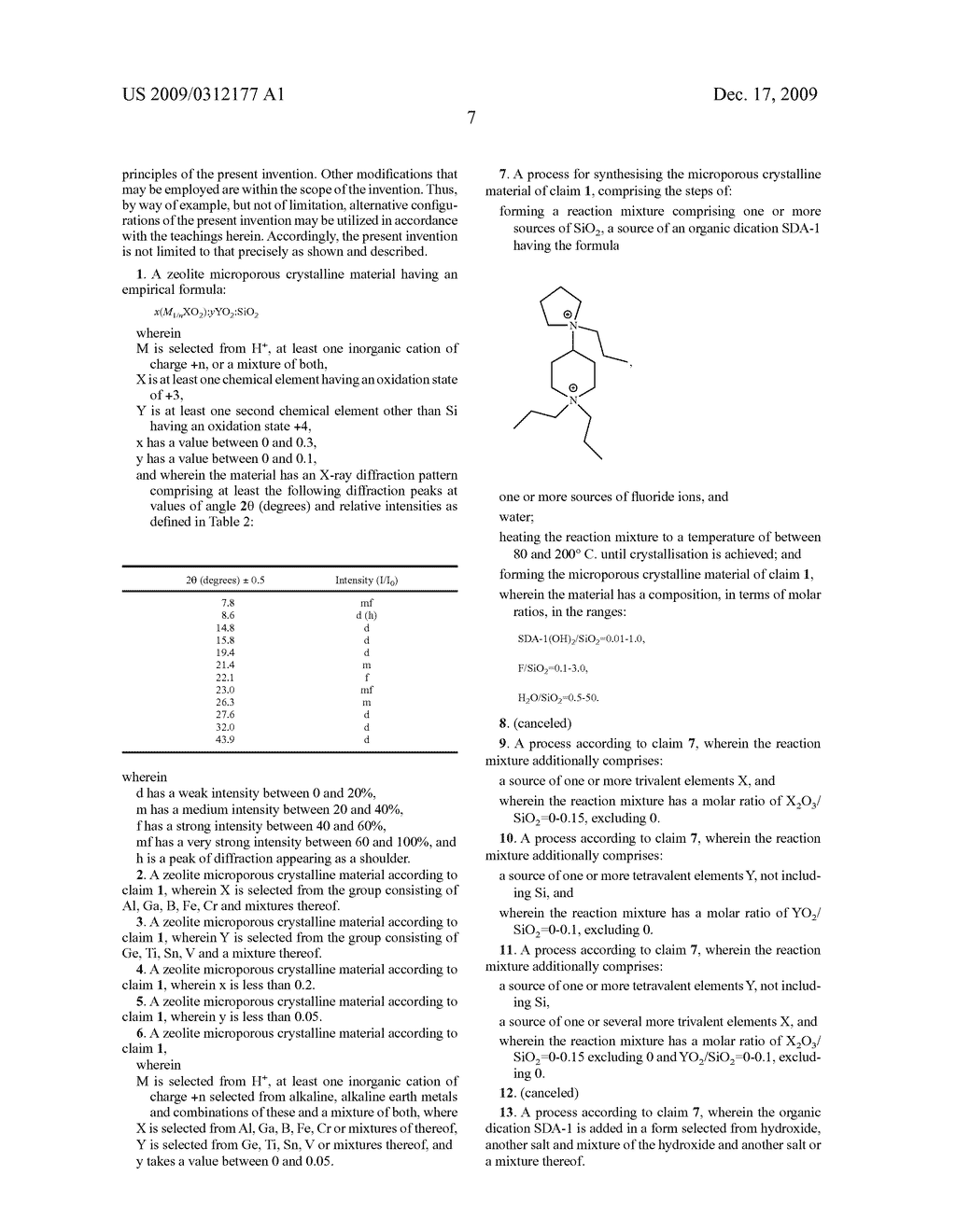 MICROPOROUS CRYSTALLINE MATERIAL OF ZEOLITIC NATURE, ZEOLITE ITQ-39, METHOD OF PREPARATION AND USES - diagram, schematic, and image 11