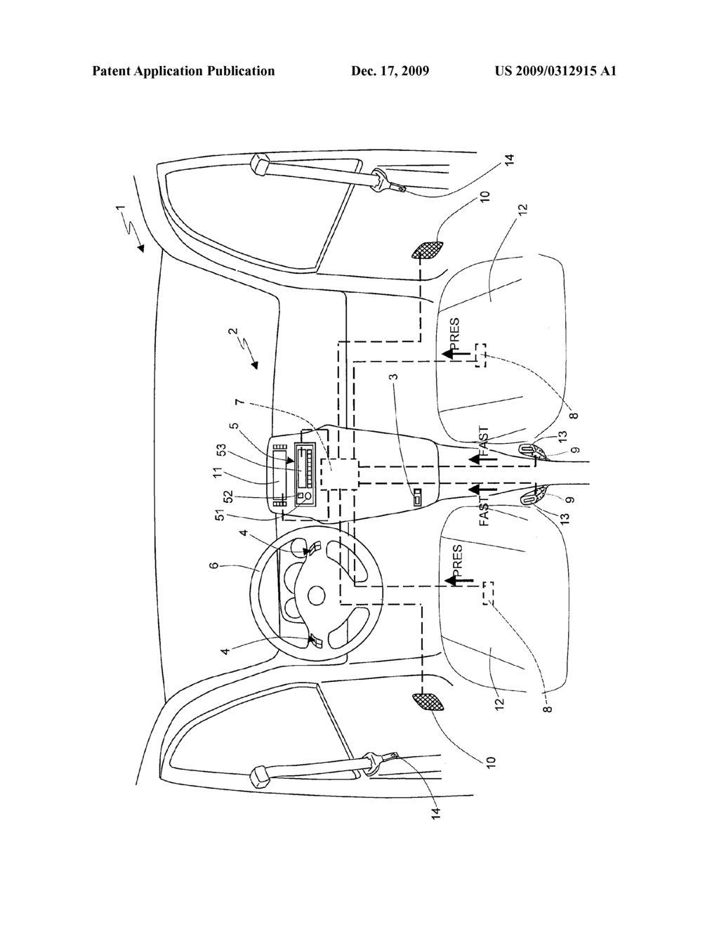 ELECTRONIC SYSTEM TO INDUCE THE OCCUPANTS OF A VEHICLE TO FASTEN SEAT BELTS - diagram, schematic, and image 02