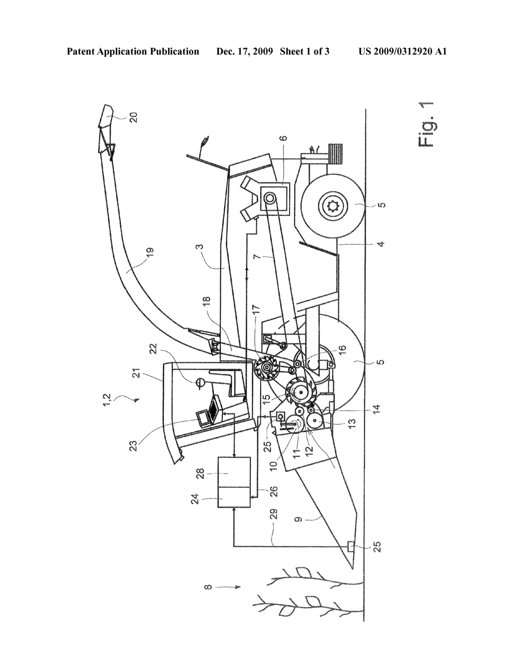 Agricultural harvesting machine - diagram, schematic, and image 02