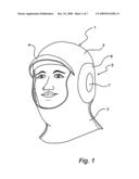 HEADPIECE FOR USE IN ASSOCIATION WITH A HEARING CAP diagram and image