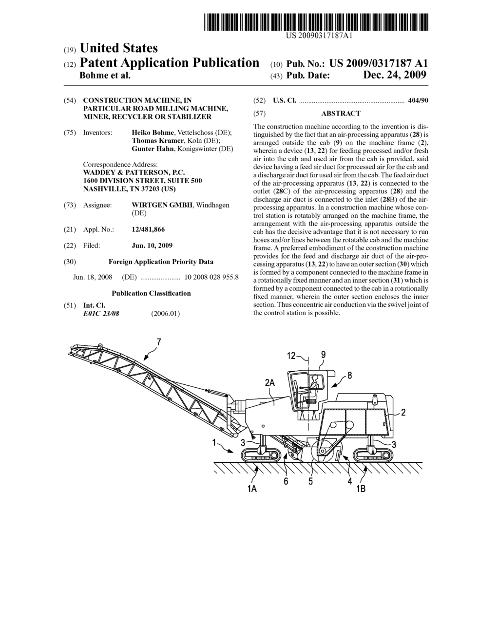 Construction Machine, In Particular Road Milling Machine, Miner, Recycler Or Stabilizer - diagram, schematic, and image 01