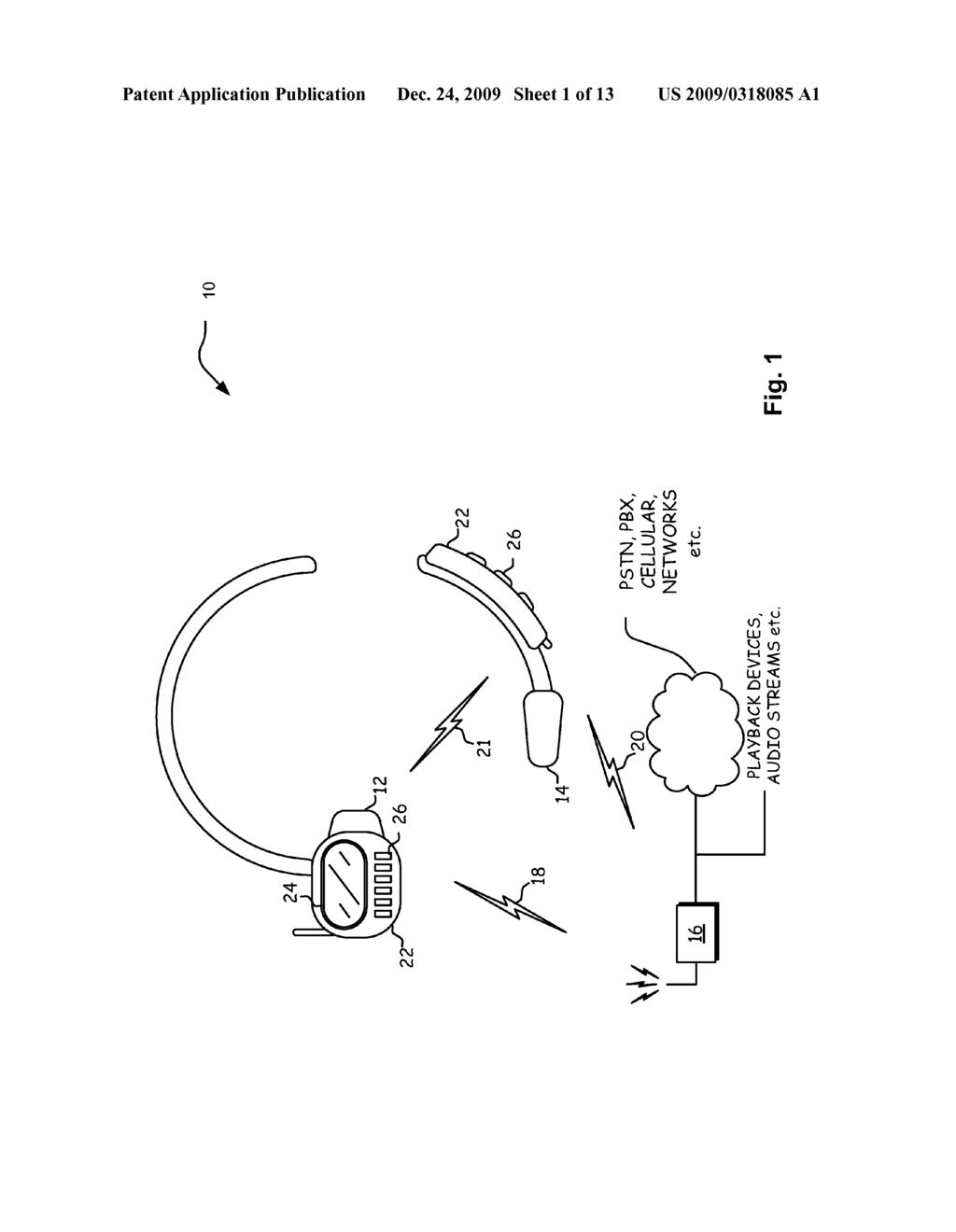 Earpiece/microphone (headset) servicing multiple incoming audio streams - diagram, schematic, and image 02