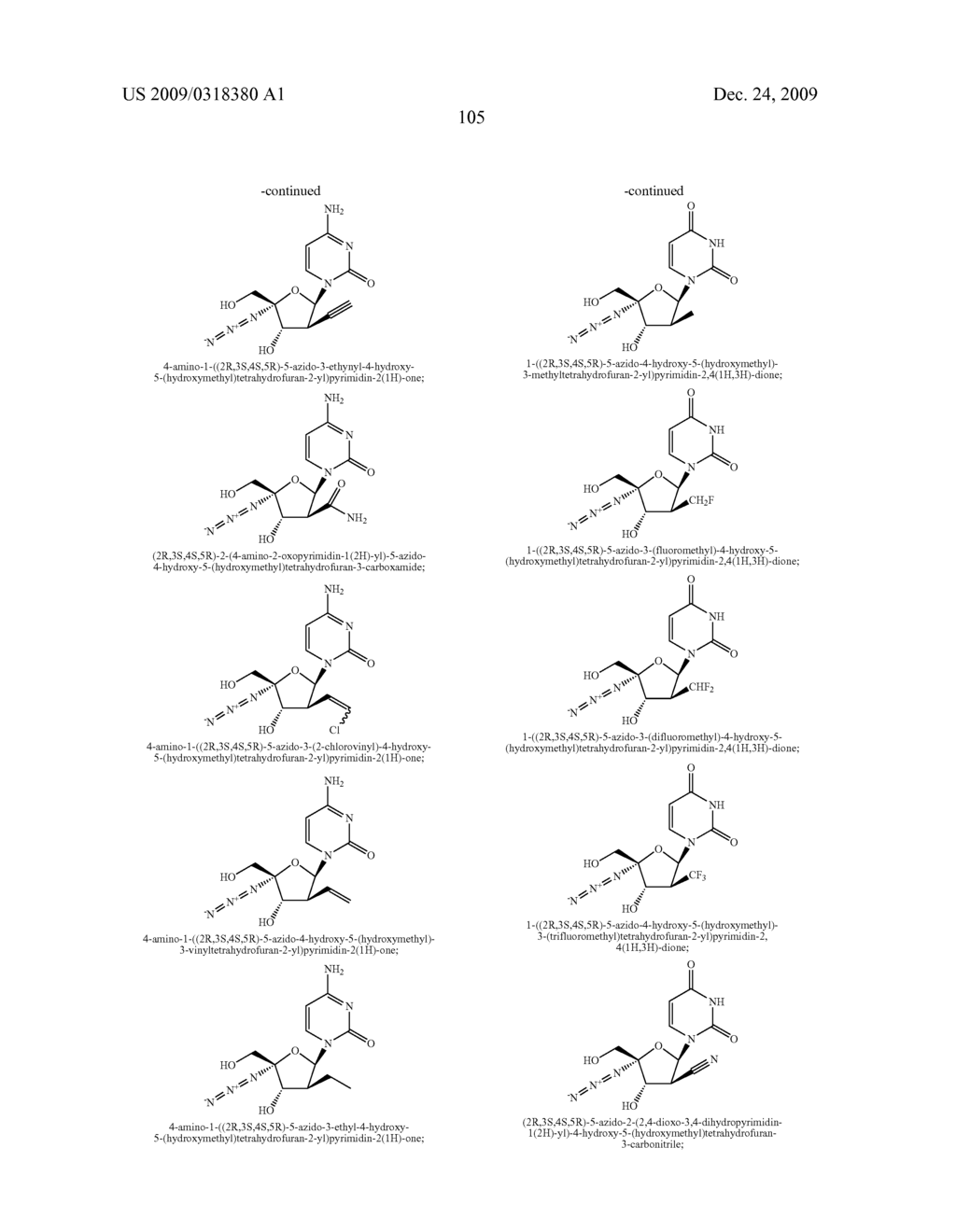 2',4'-SUBSTITUTED NUCLEOSIDES AS ANTIVIRAL AGENTS - diagram, schematic, and image 106