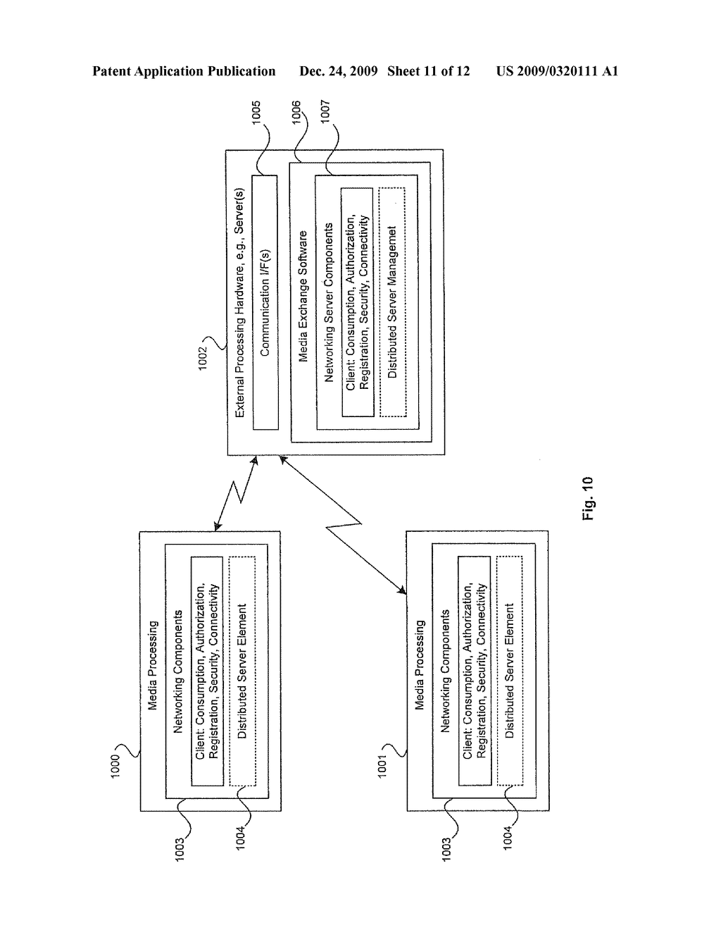 SECURE LEGACY MEDIA PERIPHERAL ASSOCIATION WITH AUTHENTICATION IN A MEDIA EXCHANGE NETWORK - diagram, schematic, and image 12