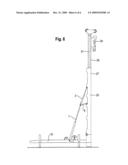 Construction apparatus with pivotable mast diagram and image