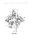 Turbocharger System for Internal Combustion Engine With Reduced Footprint Turbocharger Mounting Pedestal diagram and image