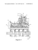 Turbocharger System for Internal Combustion Engine With Reduced Footprint Turbocharger Mounting Pedestal diagram and image
