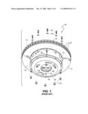Aerodynamic standoffs to air cool disc type auto brake rotors diagram and image