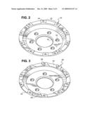 Aerodynamic standoffs to air cool disc type auto brake rotors diagram and image