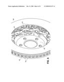 Aerodynamic standoffs to air cool disc type auto brake rotors diagram and image