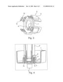 Water tank and seperately formed filter cartridge connection element which can be connected to said water tank diagram and image