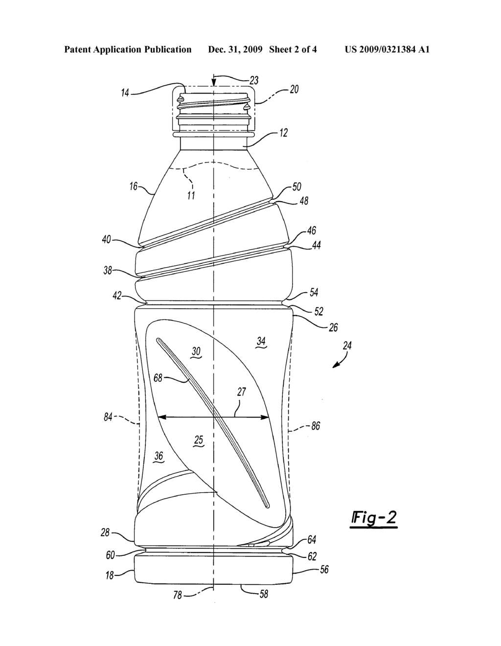 Plastic container having vacuum panels - diagram, schematic, and image 03