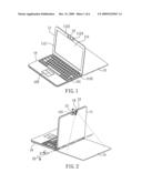 Notebook computer having projection function diagram and image