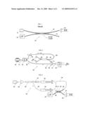 Fiber-based laser interferometer for measuring and monitoring vibrational characterstics of scattering surface diagram and image