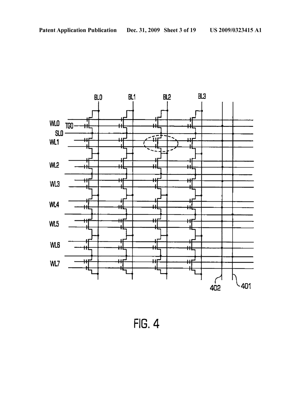 FLASH MEMORY ARRAY SYSTEM INCLUDING A TOP GATE MEMORY CELL - diagram, schematic, and image 04