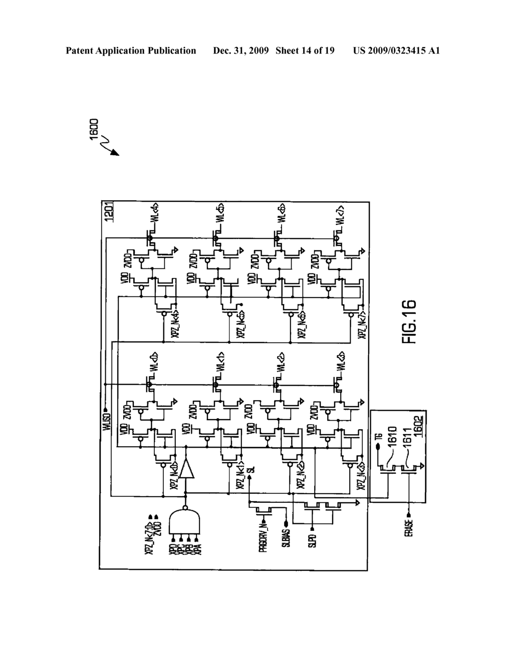 FLASH MEMORY ARRAY SYSTEM INCLUDING A TOP GATE MEMORY CELL - diagram, schematic, and image 15