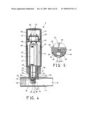 Water temperature indicating device for bath, shower and the like diagram and image