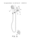 Water temperature indicating device for bath, shower and the like diagram and image