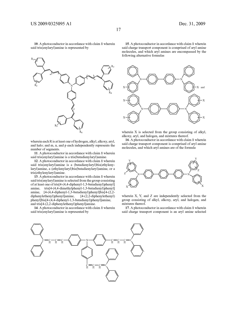 TRIS AND BIS(ENYLARYL)ARYLAMINE MIXTURES CONTAINING PHOTOCONDUCTORS - diagram, schematic, and image 18