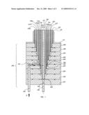 METHOD AND BURNER FOR MANUFACTURING A GLASS OPTICAL FIBRE PREFORM BY VAPOUR DEPOSITION diagram and image