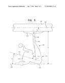 Fishing rod reel with angled and extended reel neck diagram and image