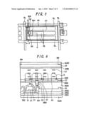 Liquid crystal display device having rectangular-shaped pixel electrodes overlapping with comb-shaped counter electrodes in plan view diagram and image