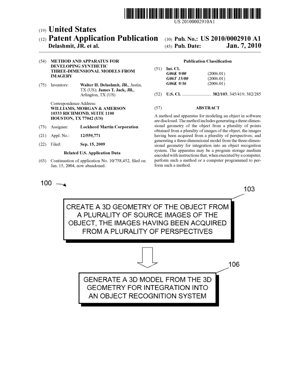 Method and Apparatus for Developing Synthetic Three-Dimensional Models from Imagery - diagram, schematic, and image 01