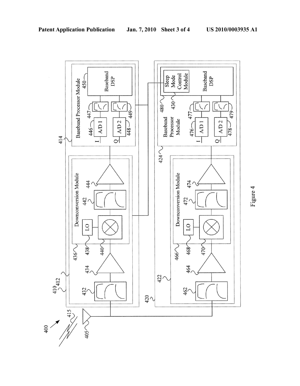 MOBILE COMMUNICATION DEVICE WITH LOW POWER RECEIVER FOR SIGNAL DETECTION - diagram, schematic, and image 04