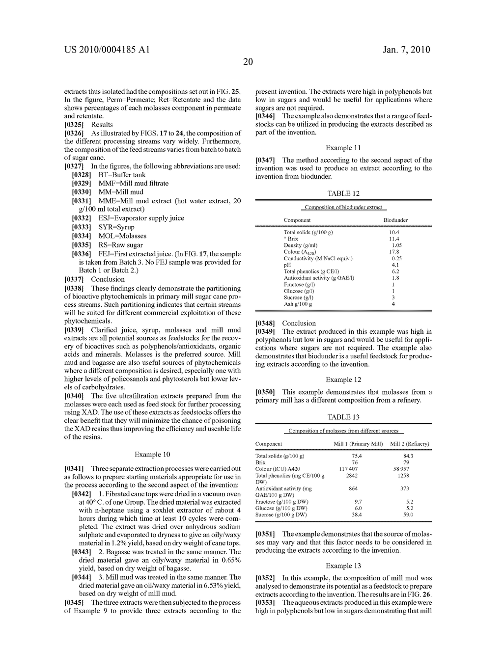 EXTRACTS DERIVED FROM SUGAR CANE AND A PROCESS FOR THEIR MANUFACTURE - diagram, schematic, and image 45