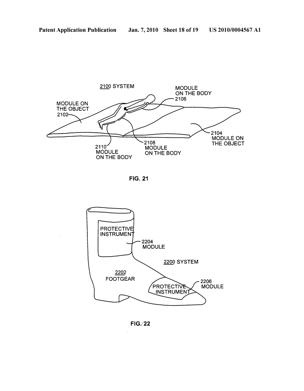 Wearable/portable protection for a body - diagram, schematic, and image 19