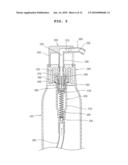 PUMPING DEVICE WITH COLLAPSIBLE NOZZLE diagram and image