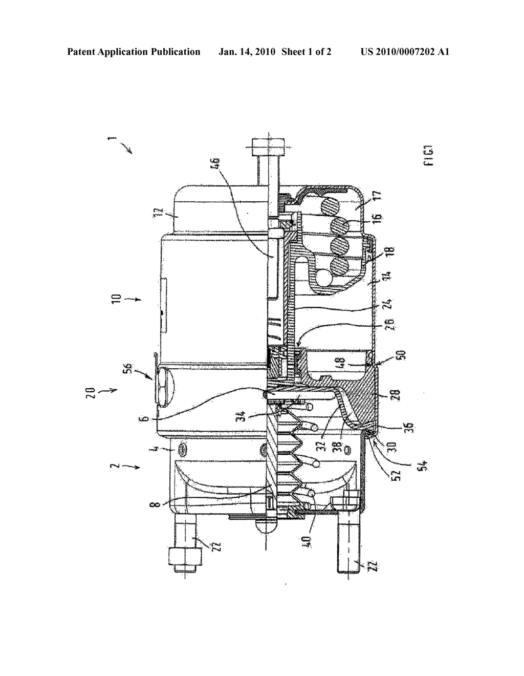 Combined Service Brake and Spring Brake Cylinder Comprising a Connection Coupling for a Pressure Medium - diagram, schematic, and image 02