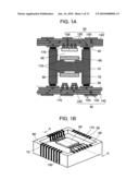 STEREOSCOPIC ELECTRONIC CIRCUIT DEVICE, AND RELAY BOARD AND RELAY FRAME USED THEREIN diagram and image