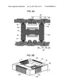 STEREOSCOPIC ELECTRONIC CIRCUIT DEVICE, AND RELAY BOARD AND RELAY FRAME USED THEREIN diagram and image