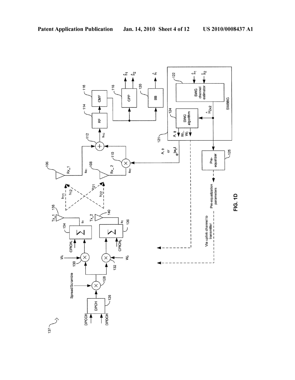 Method and System for Pre-Equalization in a Single Weight (SW) Single Channel (SC) Multiple-Input Multiple-Output (MIMO) System - diagram, schematic, and image 05