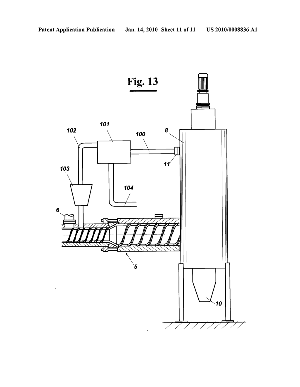 APPARATUS FOR CRACKING THE MOLECULAR STRUCTURE OF LONG CHAIN ORGANIC SUBSTANCES - diagram, schematic, and image 12