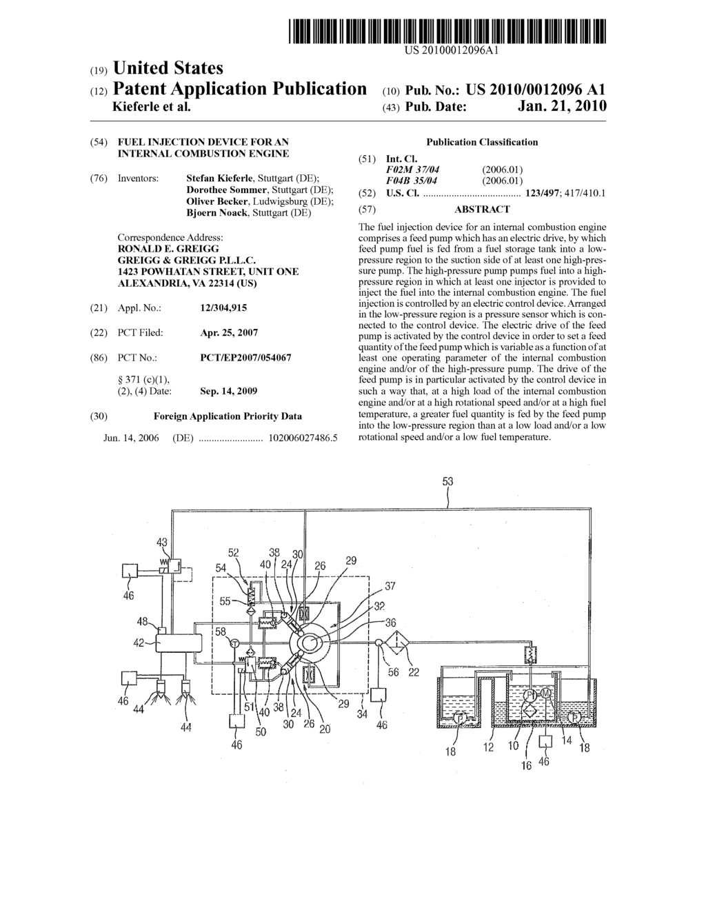 FUEL INJECTION DEVICE FOR AN INTERNAL COMBUSTION ENGINE - diagram, schematic, and image 01