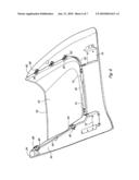 Folding air intake scoop diagram and image
