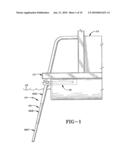 Self-locking extendable ladder for use with a boat diagram and image